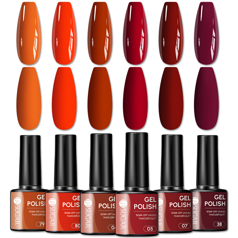 Nail Art Orange - مجموعة طلاء أظافر جل UR SUGAR
