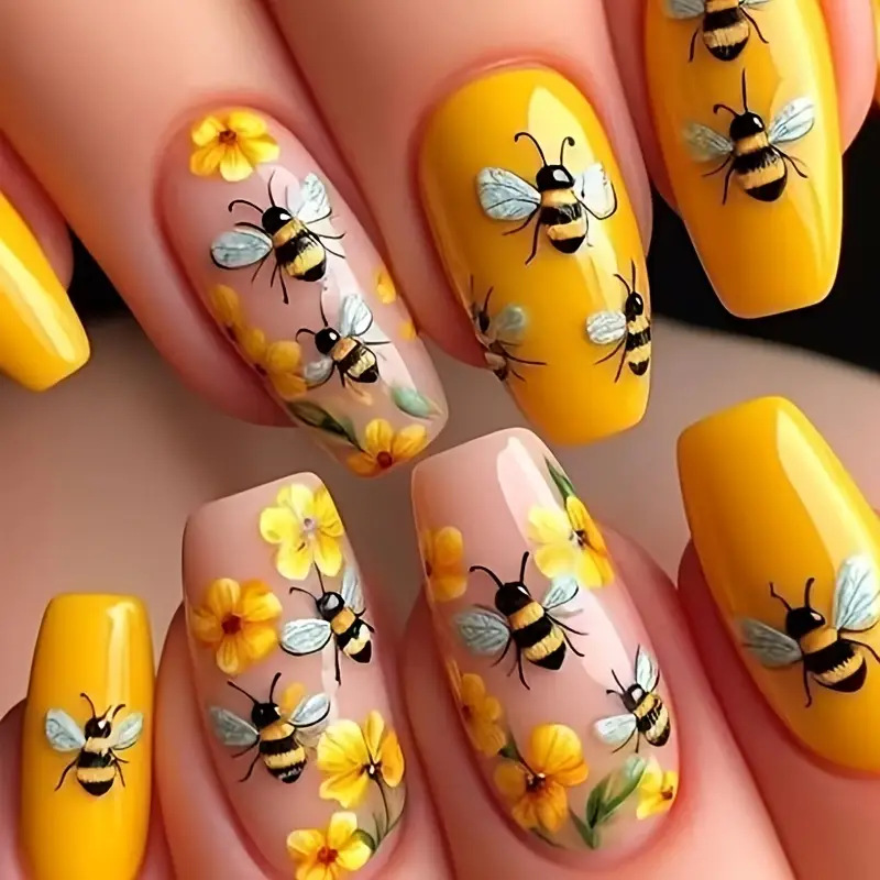 24 قطعة/المجموعة/مجموعة أظافر  - مراجعة Nail Art Press On وسعره