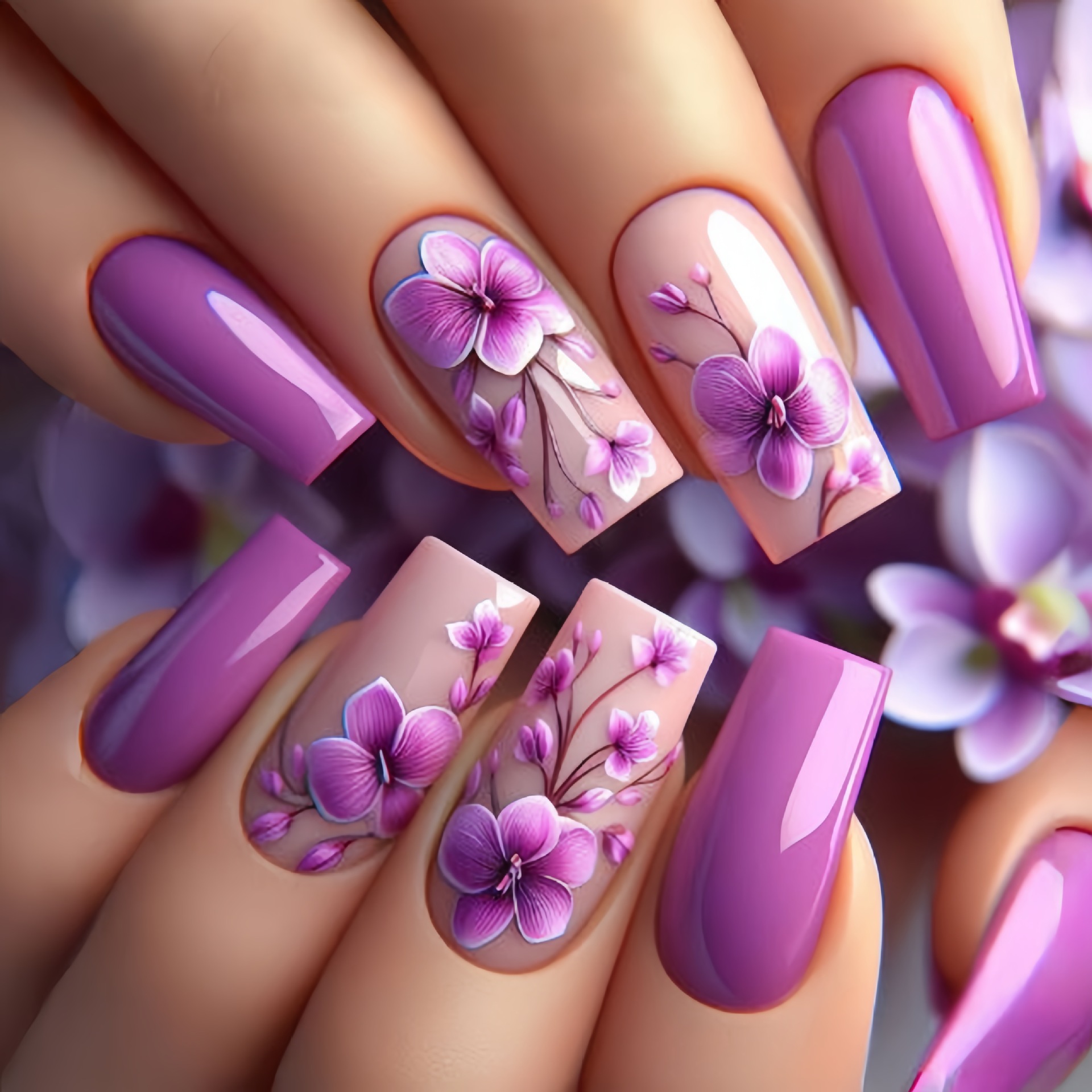 24 قطعة/المجموعة/مجموعة أظافر  - مراجعة Nail Art Press On وسعره