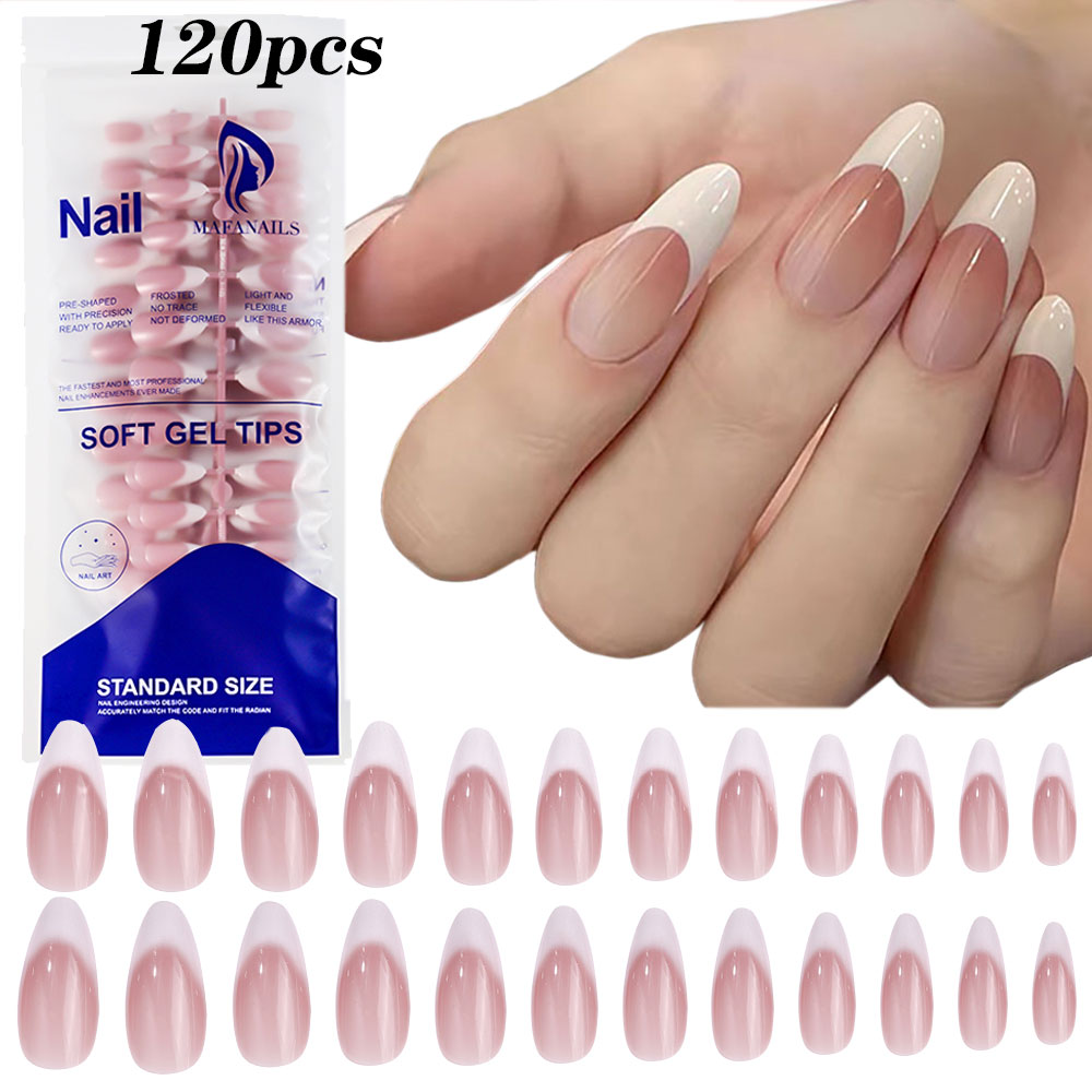 120 قطعة الوردي المتوسط اللوز  - مراجعة Nail Art Pink وسعره