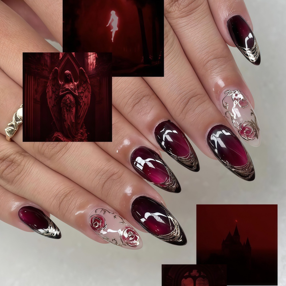أظافر صناعية ثلاثية الأبعاد لل - مراجعة Nail Art Press On وسعره