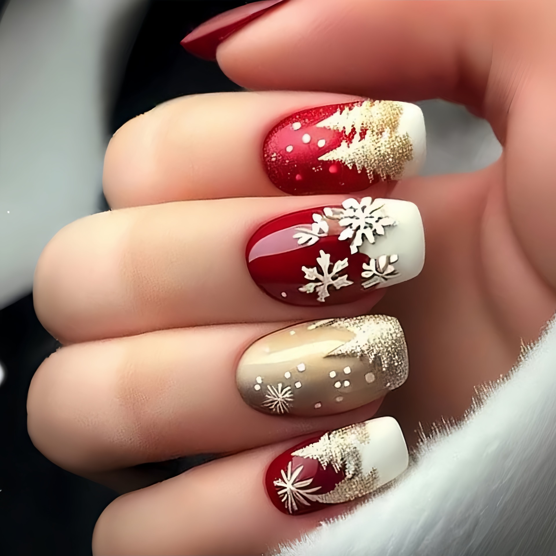 أظافر صناعية متوسطة الحجم لحفل - مراجعة Nail Art Press On وسعره
