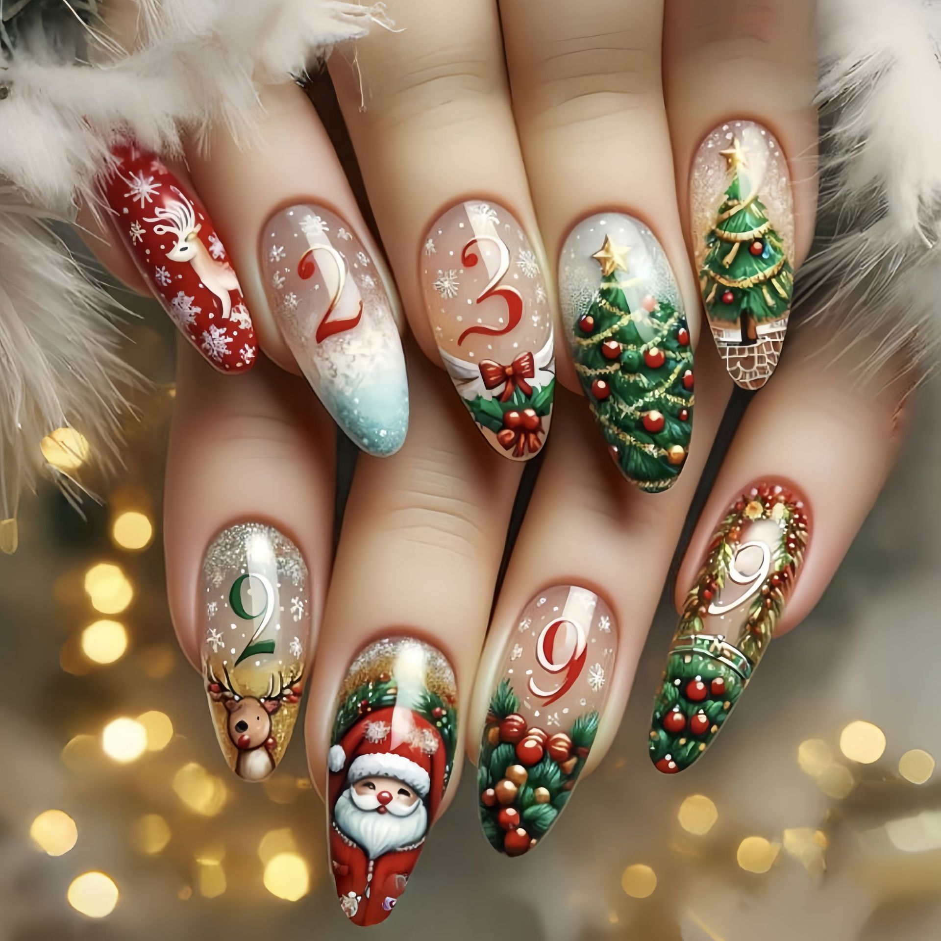 أظافر صناعية متوسطة الحجم لحفل - مراجعة Nail Art Press On وسعره