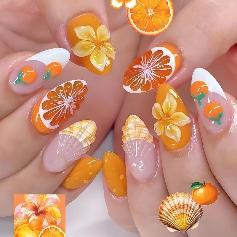 2026 جديد 30 قطعة أظافر صناعية - مراجعة Nail Art Orange وسعره